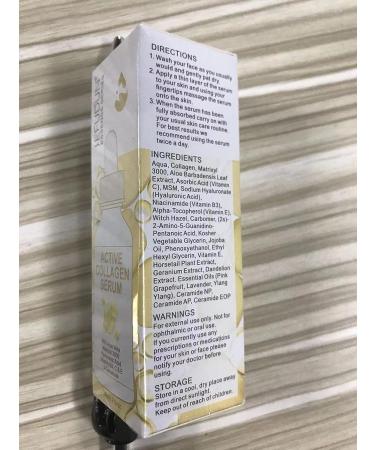 Active Collagen Serum - Organic Anti-Aging Facial Serum for Elasticity, Even Skin Tone, Lift & Firm - 1 oz - Buy Online on GoSupps.com
