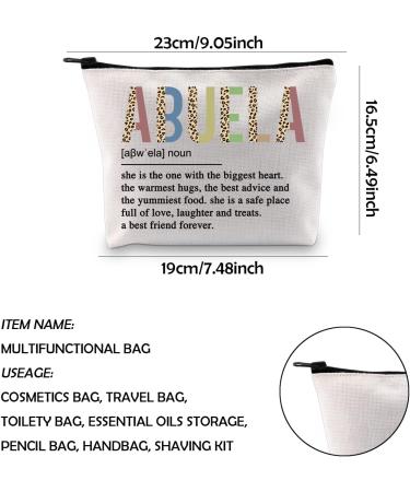 Best Abuela Ever Makeup Bag - Spanish Grandma Gift from Grandson Granddaughter | Family Abuela Gift - KUIYAI - Buy Online on GoSupps.com