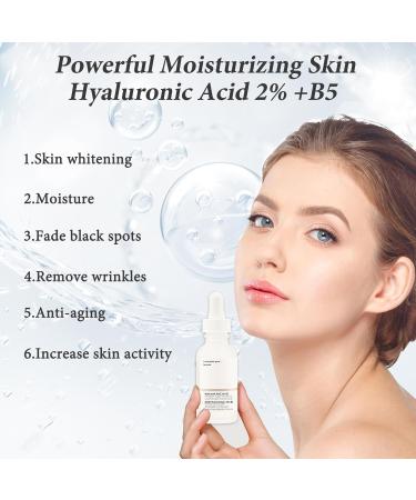 Hyaluronic Acid 2% + B5 30ML Hyaluronic Acid Serum for Face Dark Spot Remover for Face Hyaluronic Acid Face Moisturize Skincare Serum for Face to Plump and Smooth Skin for All Skin Types Skin Care - Buy Online on GoSupps.com