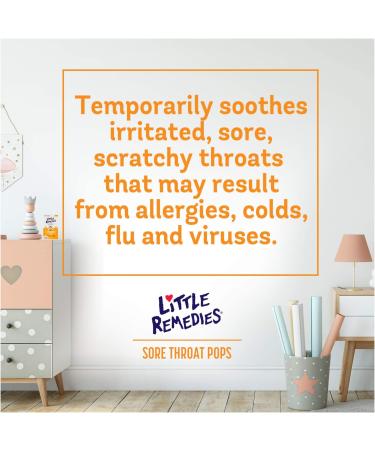 Little Remedies Sore Throat Pops with Real Honey - 10 Count Pack of 1 - Buy Online on GoSupps.com