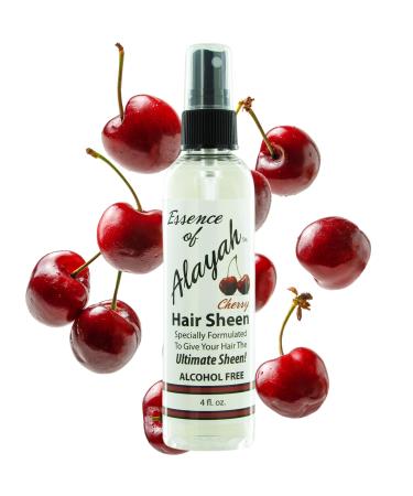Cherry Scented Hair Sheen Spray for All Hair 4 oz | Alcohol-Free Hair Shine Spray for Natural & Chemically Treated Hair | Hydrating Hair Oil Spray for Dry Damaged Hair.