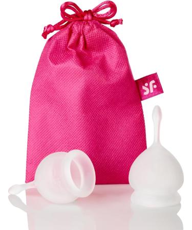 Buy Satisfyer Feel Good Menstrual Cup Set - Reusable & Sustainable 15ml & 20ml | Easy Cleaning Transparent | International Shipping - Buy Online on GoSupps.com