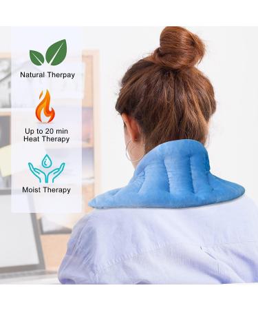 SuzziPad 7x18 Microwave Heating Pad for Pain Relief - Multipurpose Heat Pack for Cramps, Muscle Ache, Joints, Back Pain, Neck, Shoulder - Microwavable Warm Compress - Blue Light Blue-1PK - Buy Online on GoSupps.com