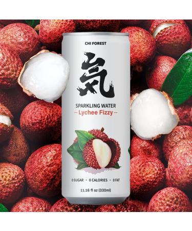 CHI FOREST Sparkling Water (Fizzy Lychee, 11.15 oz* 24) Fizzy Lychee 11.15 Fl Oz (Pack of 24)