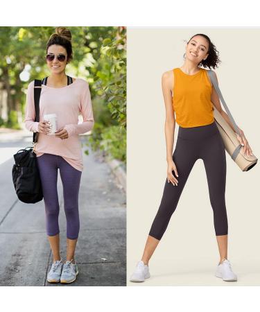 FULLSOFT 3 Pack High Waisted Tummy Control Capri Leggings for Women - Black Workout Yoga Pants - Large-X-Large - Buy Online on GoSupps.com