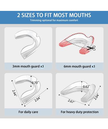 Moldable 4-In-1 Dental Night Guard 6-Pack - Professional Custom Fit Mouth Guard for Teeth Grinding & Athletic Protection - Includes 2 Sizes Kit and Travel Case - MySmile - Buy Online on GoSupps.com