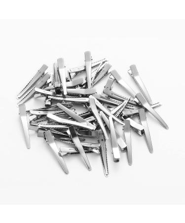 50pcs fancy metal hair clips hair needle 2.5 inches large hair clip silver gray hair extensions pins 6cm metal hair clip clips silver bulk 1 piece (50s pack) distinguished silver 50pcs square