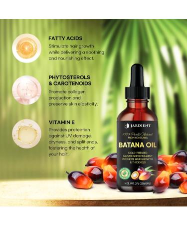 Raw Batana Oil for Hair Growth - 100% Organic Dr. Sebi Batana Oil from Honduras | Natural Hair Thickness for Men & Women - 2FL OZ - Buy Online on GoSupps.com