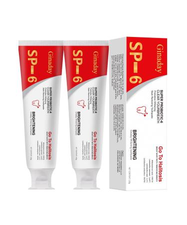2Pcs SP-6 Probiotic Toothpaste Deep Cleaning Care Fresh Breath Ultra Whitening Toothpaste.