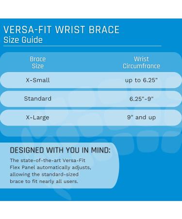 Versa-Fit Wrist Brace | Premium Custom Fit Tendonitis & Carpal Tunnel Support | Comfortable Wrist Splint for Post Cast Recovery (Standard Right - Buy Online on GoSupps.com
