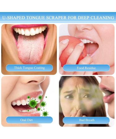 Y-Kelin Stainless Steel Tongue Scraper for Adults - 2PCS with Travel Case | Best Solution for Bad Breath & Oral Health Care - Buy Online on GoSupps.com