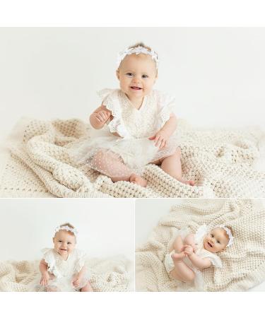 Flower Baby Headband Cute Baby Headbands Soft Lace Newborn Headbands Elastic White Flower Newborn Baby Headbands Girl Hair Accessories for Baby Girls - Buy Online on GoSupps.com