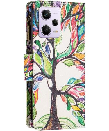 VQWQ Mobile Phone Case for Redmi Note 12 Pro & Xiaomi Poco X5 Pro - Protective Leather Flip Cover with Lanyard & Zipper Card Slot - Buy Online on GoSupps.com