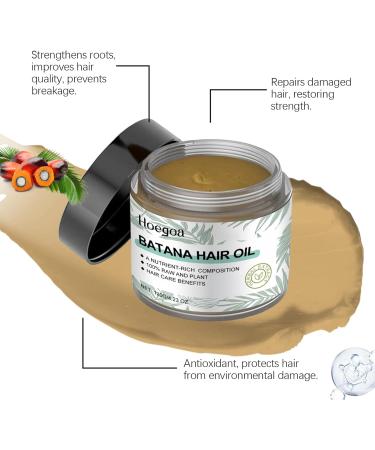 Veganic Batana Oil for Hair Growth Natural Batana Oil Repairs Damaged Hair Prevent Hair Loss Eliminates Split Ends & Increases Shine for Men & Women 120g - Buy Online on GoSupps.com