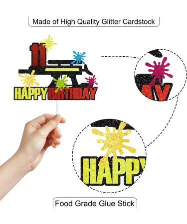 11th Paintball Birthday Cake Topper - Shooting War Party Decorations for Paintball Themed Party Boys and Girls alike - Buy Online on GoSupps.com