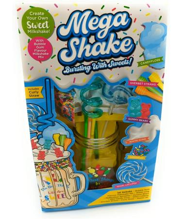 Make Your Own Magical Mega Milkshake Mix With Candy Floss Icing Sprinkles Gummy Bears Whirl Pop And Sherbet Straws Includes Decorated Mason Jar - Mothers Day Gifts - Christmas Sweets - Bubblegum - Buy Online on GoSupps.com
