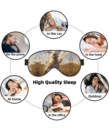 Goat Frolic Print Unisex Sleep Eye Mask | Soft Comfort Eye Shade for Travel Yoga & Shift Work - Buy Online on GoSupps.com