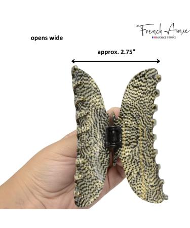 French Amie Large 4 1/4 Opera Thin Oval Handmade Celluloid Hair Claw Clip - Strong Hold No Slip Grip - Made in France - Buy Online on GoSupps.com