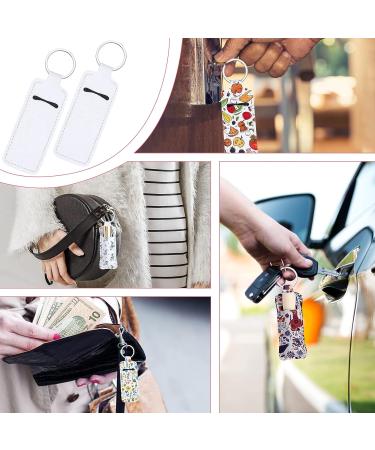 Valyria Sublimation Blanks Chapstick & Lipstick Holder Keychains Bulk Pack - White Rectangle (20 Pcs) - Buy Online on GoSupps.com