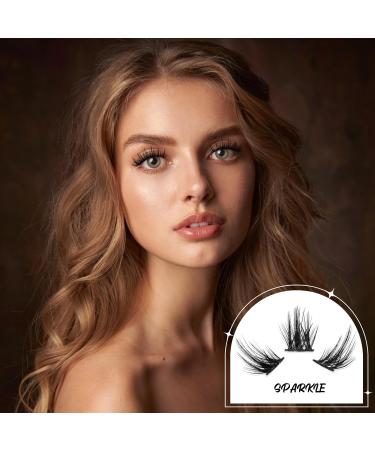 Shop Lankiz 0.07 C Curl Single Eyelash Extensions - 72 PCs Sparkle C-Mix DIY Cluster Lashes for Stunning Home Looks - Buy Online on GoSupps.com