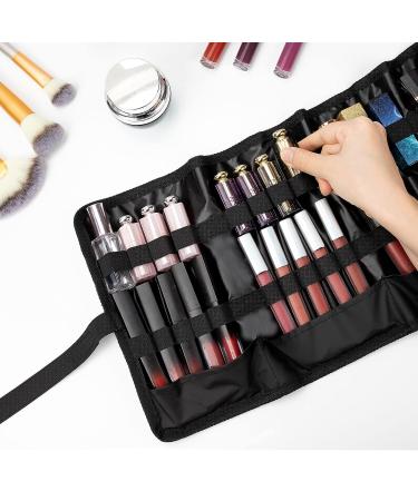 Lipstick Organizer - 32 Slots Portable Travel Lipstick Holder with Elastic Bands | Makeup Storage Bag for Lipsticks and Lip Glosses - Buy Online on GoSupps.com