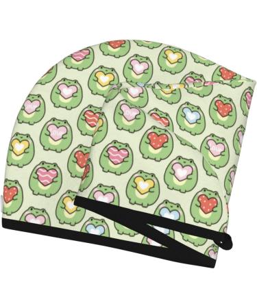 Hair Towel Wrap - Quick Drying Towel Turban with Button | Cute Chubby Frog Design - Buy Online on GoSupps.com