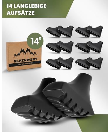 Premium Nordic Walking Sticks Rubber Buffers for Asphalt - 14 Universal Accessories for Trekking & Hiking Sticks - Buy Online on GoSupps.com