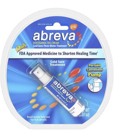 Abreva Cold Sore/Fever Blister Treatment Pump, 2 Gm (Pack of 2)