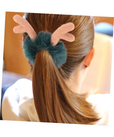 FRCOLOR 1pc Antler Plush Hair Tie Girls Hair Accessories for Kids Kawaii Hair Accessories Ponytail Holders for Thick Hair Pink Tiara Hair Scrunchies Clockwork Child Autumn and Winter - Buy Online on GoSupps.com
