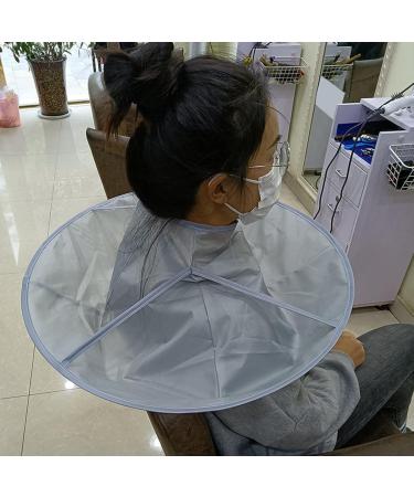 Waterproof Hair Cutting Cape - Adjustable Barber Cape for Kids & Adults | Grey Umbrella Haircut Styling - Buy Online on GoSupps.com