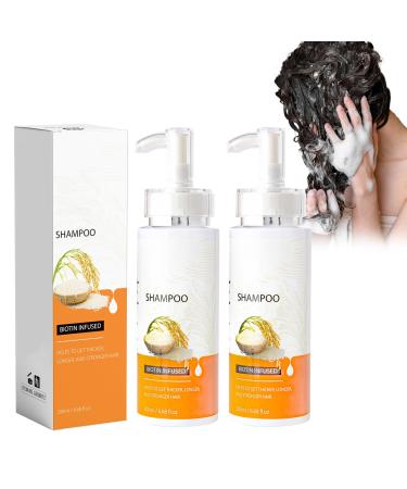2 pieces Rice water shampoo rice water shampoo cleansing hair nourishes frizz dry hair hair shine care shampoo 2 pieces x 200 ml shampoos