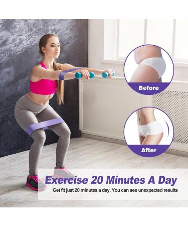 Fitness Straps Set - 5 Resistance Bands for Muscle Building Yoga & CrossFit | Skin-Friendly & Portable | Violet - Buy Online on GoSupps.com