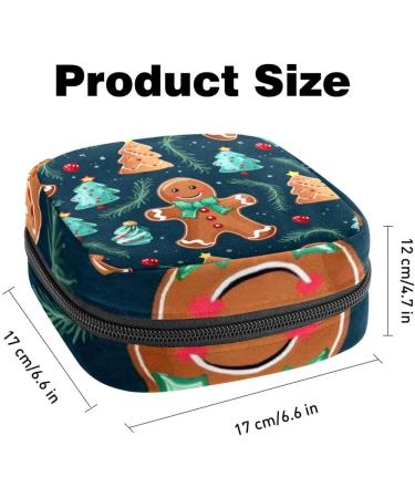 Muoooum Santa Claus Sanitary Napkin Storage Bag - Portable Menstrual Cup Case for Teens & Women | Zipper Closure | 4.7x6.6x6.6 in - Buy Online on GoSupps.com