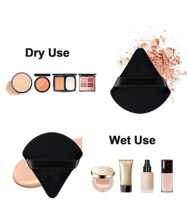 Sularpek 2PCS Triangle Powder Puffs for Dry & Wet Makeup - Black - Buy Online on GoSupps.com