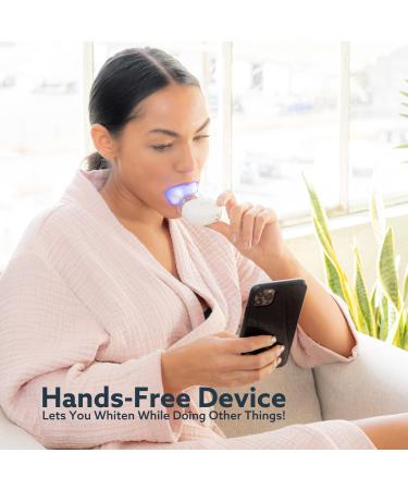 Go Smile Blu Hands-Free Teeth Whitening Toothbrush with Gum Massage and Sonic Blue Technology - White - Buy Online on GoSupps.com