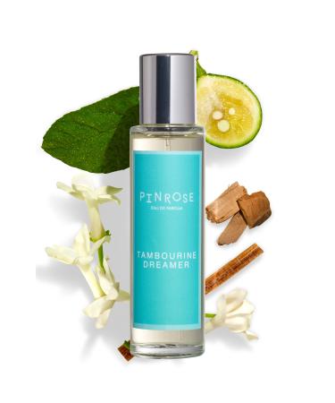 PINROSE Perfumes Tambourine Dreamer - Eau de Parfum Fragrance Spray for Women - Clean Vegan Cruelty-free and Hypoallergenic Scent with Essential Oils - Notes of Lily of the Valley White Musk Cedarwood Bergamot and Orange Citrus