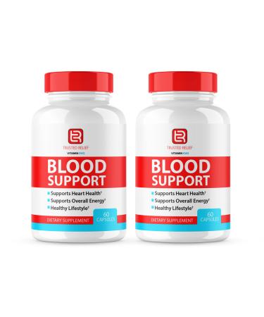 (2 Pack) Trusted Relief Blood Support Capsules Trusted Relief Advanced Strength Glycogen Reviews Healthy Levels Support Supplement TrustedRelief Maximum Blood Support Formula Supplement (120 Caps)