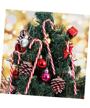 Zerodeko 24pcs Christmas Cane Ornament Red White Candy Cane Candy Crutch Pendants Christmas Utenciles Acrylic - Buy Online on GoSupps.com
