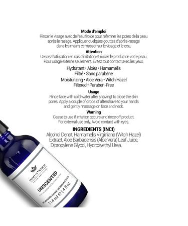 Aftershave Splash For Men l Fragrance-Free Unscented l Canadian Made by A Skilled Artisan l Moisturizes & Soothes the Skin | 114 ml (4 oz) - Buy Online on GoSupps.com