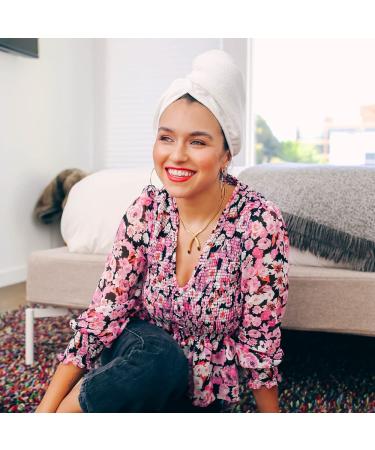 AQUIS Original Hair Wrap Microfiber Hair Drying - White 10x27 | Hands-Free Drying - Buy Online on GoSupps.com