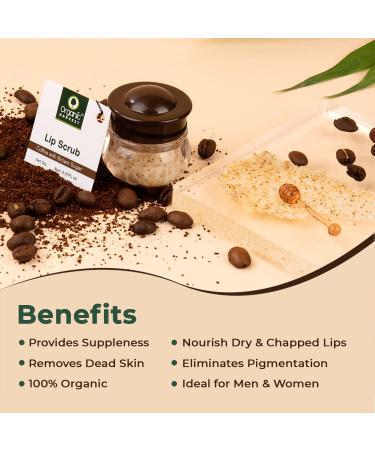 Organic Coffee Lip Scrub | Brighten & Lighten Dull Lips | 100% Natural Care - 8g - Buy Online on GoSupps.com