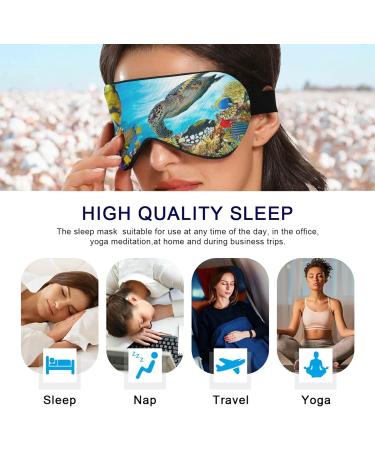 Xigua Sea Turtle Ocean Breathable Sleeping Mask - Cool Eye Cover for Summer Rest - Buy Online on GoSupps.com
