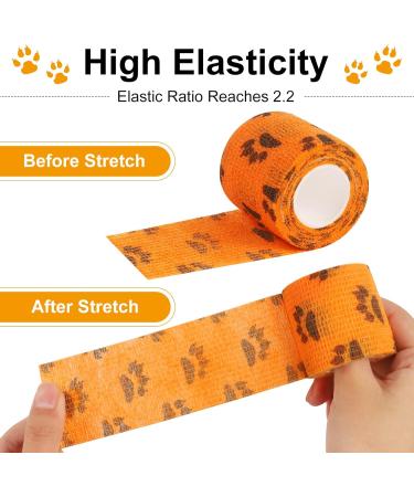 AKlamater 8 Rolls Pet Vet Wrap Cohesive Bandages - Self Adhesive Non-woven Elastic Bandages for Wrist, Ankle Sprains & Swelling - Buy Online on GoSupps.com