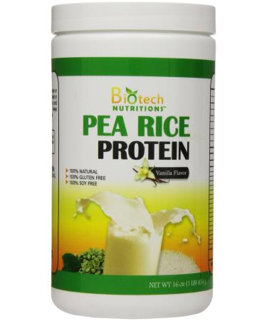 Pure Non-GMO Pea Rice Protein Vanilla 16 Ounce Vanilla 16.0 Ounce