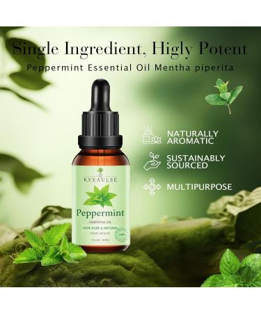 Peppermint Essential Oil 100% Pure Natural Steam Distilled 1 Fl Oz Premium Grade for Aromatherapy Diffusers Humidifiers (Peppermint) - Buy Online on GoSupps.com