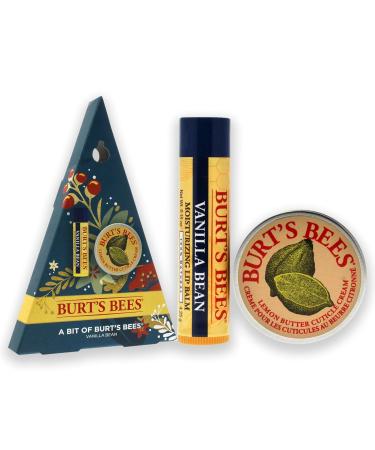 Burts Bees A Bit of Burts Bees Kit - Vanilla Bean Unisex 0.15 oz Vanilla Bean Moisturizing Lip Balm 0.3oz Lemon Butter Cuticle Cream 2 Pc - Buy Online on GoSupps.com