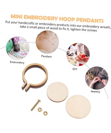 Operitacx 20 Sets Mini Embroidered Hoop Pendant Necklace Miniature Embroidery Hoops Embroidery Shape Pendants 1 - Buy Online on GoSupps.com