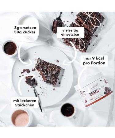 Vitalbodyplus Double Chocolate Flavor Powder - Low-Calorie Low-Sugar Vegan Gluten-Free 9 kcal per Portion 250g | International Shipping Available - Buy Online on GoSupps.com