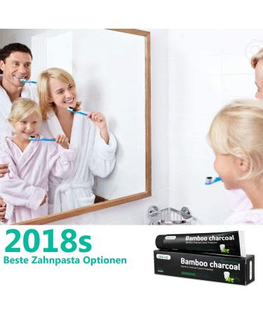 Activated Charcoal Toothpaste - Natural Teeth Whitening Bamboo Charcoal - Smoker's Black Toothpaste - 120g (2 Pack) for Bright White Teeth | International Shipping - Buy Online on GoSupps.com