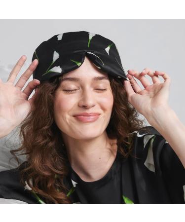 Lunya Silk Sleep Mask - Floating Lily | Luxurious Eye Mask for Restful Sleep | Shop Now & Enjoy International Shipping - Buy Online on GoSupps.com